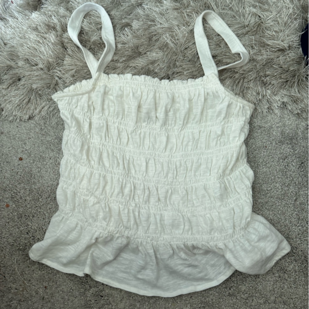 Tank top with ruffles